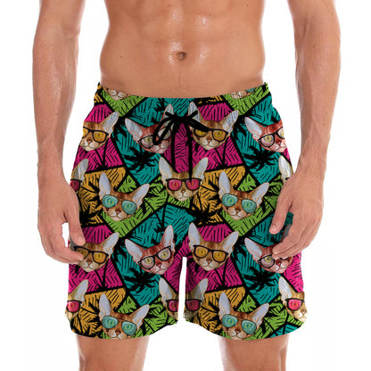 Aloha Hawaiian Abyssinian Cat Shorts V2