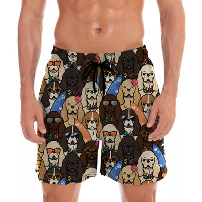 Aloha Hawaiian American Cocker Spaniel Shorts V1