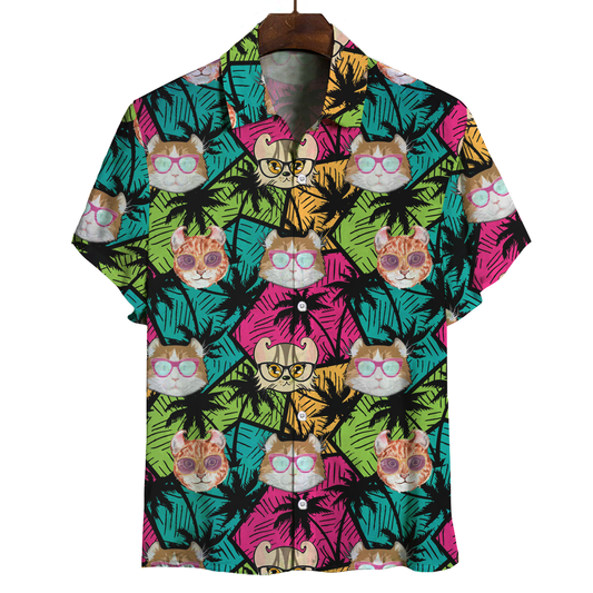 Aloha Hawaiian American Curl Cat Shirt V1