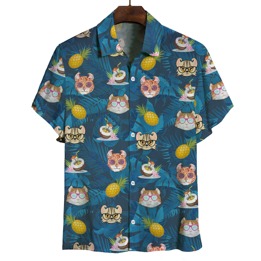 Aloha Hawaiian American Curl Cat Shirt V2