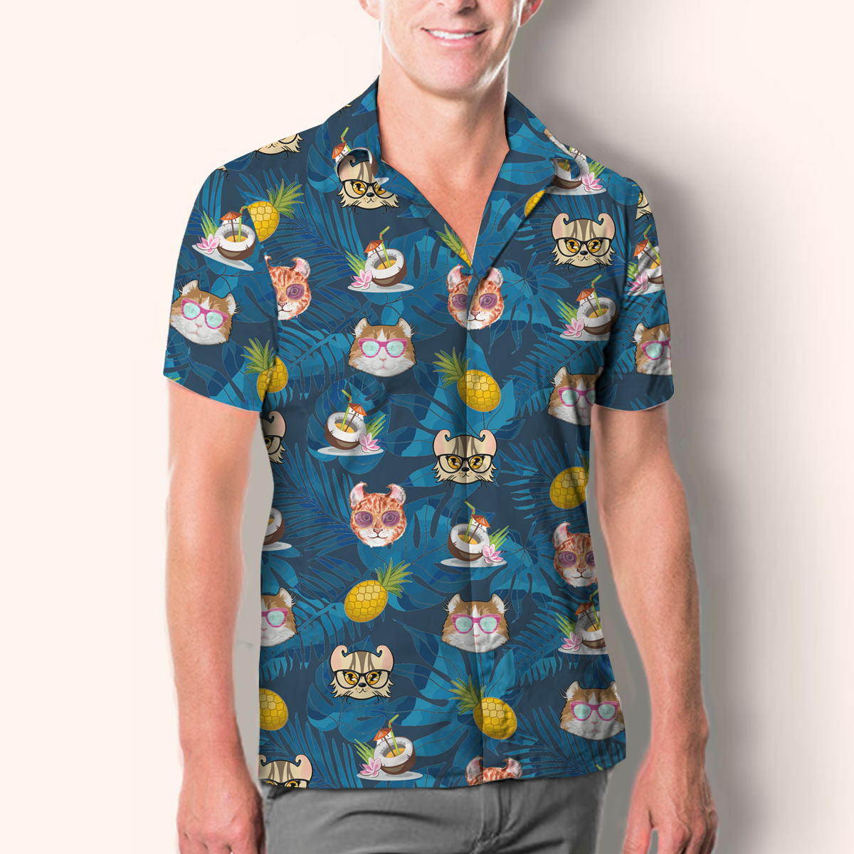 Aloha Hawaiian American Curl Cat Shirt V2