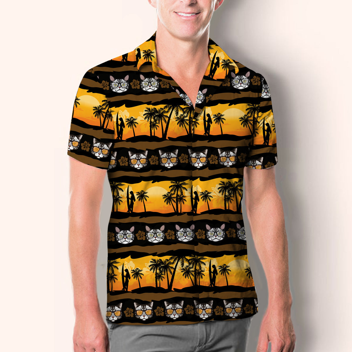 Aloha Hawaiian American Shorthair Cat Shirt V1