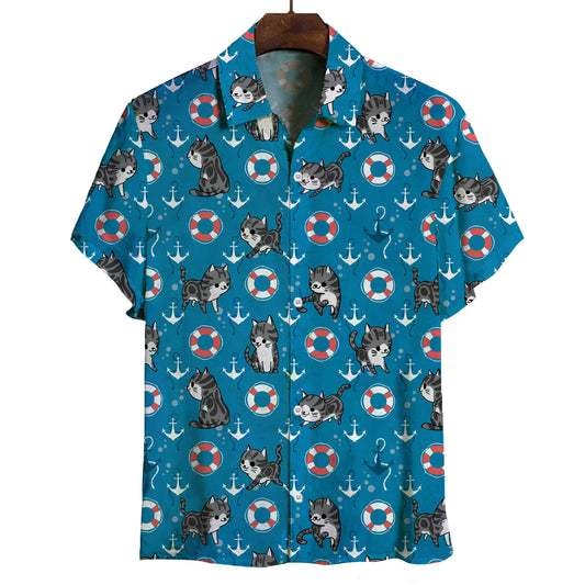 American Shorthair Cat - Hawaiian Shirt V1