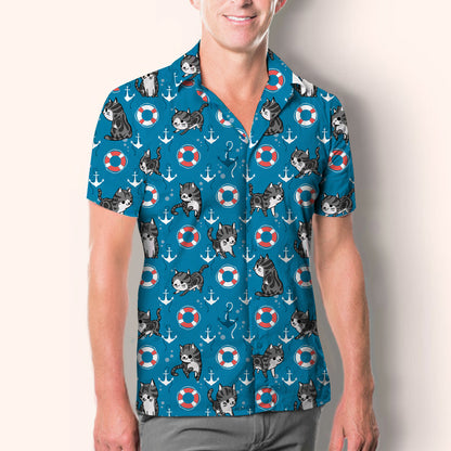American Shorthair Cat - Hawaiian Shirt V1