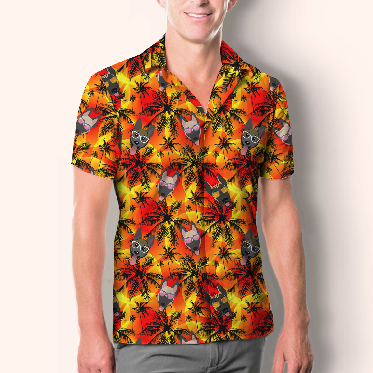 Aloha Hawaiianisches belgisches Malinois-Shirt V1