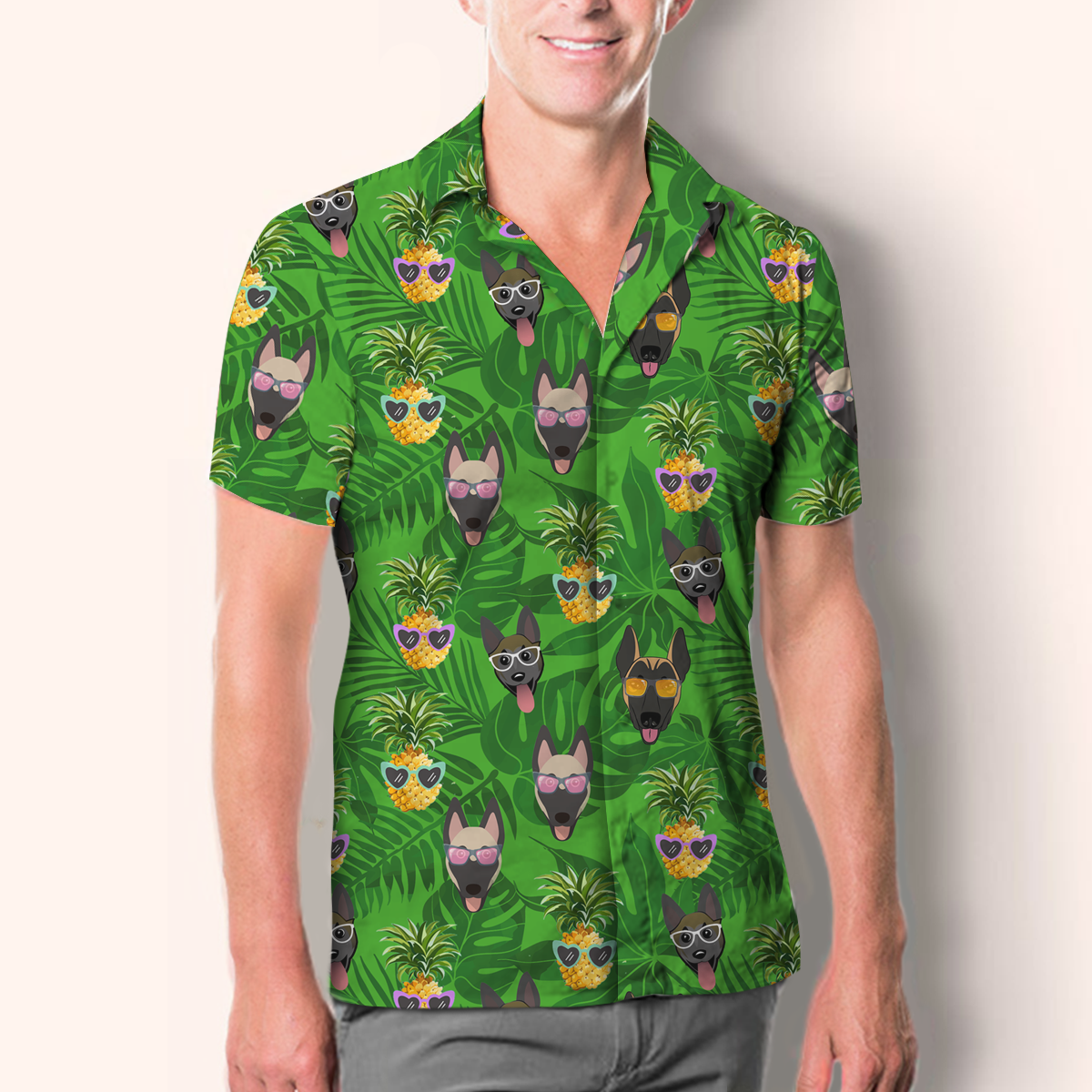 Aloha Hawaiianisches belgisches Malinois-Shirt V2