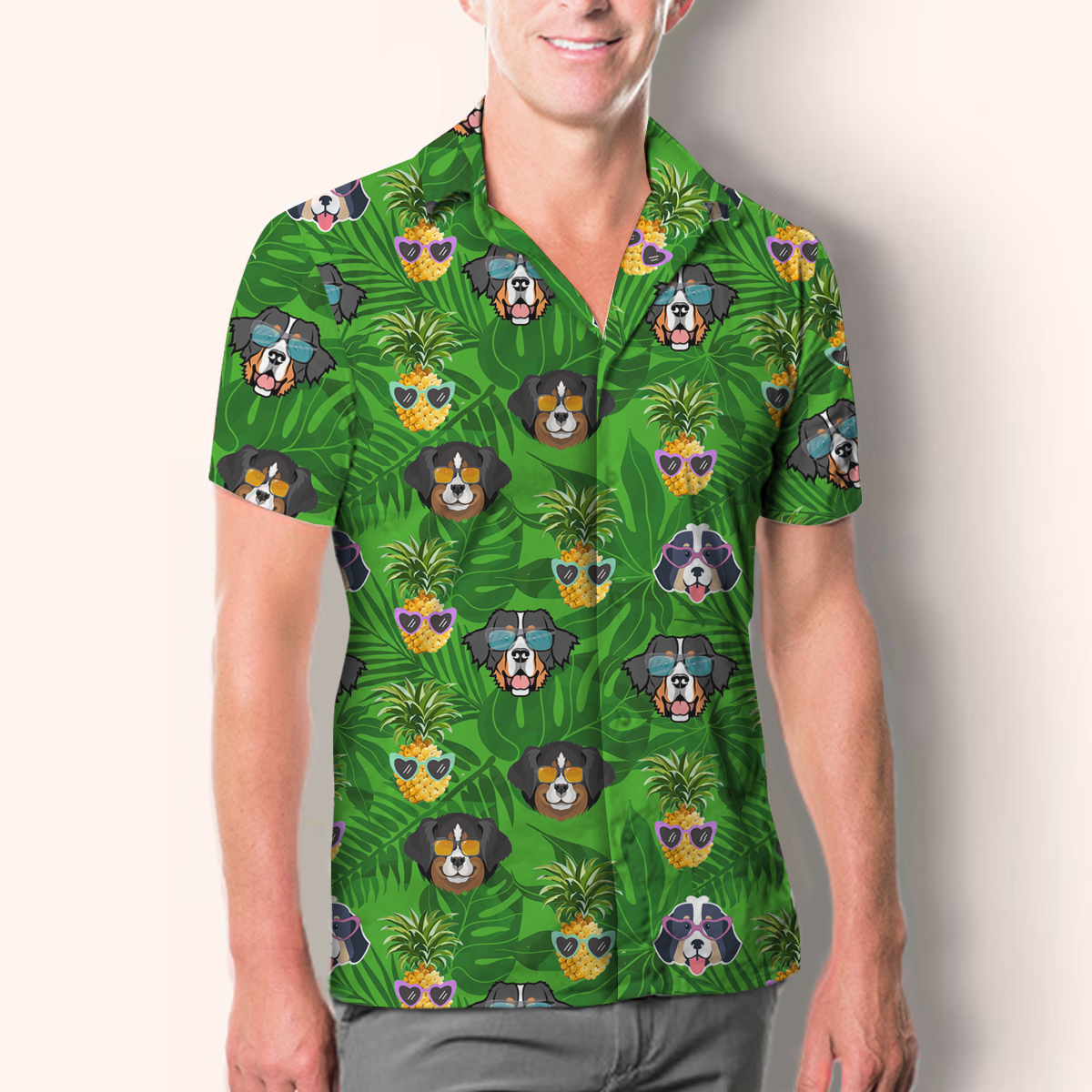 Aloha Hawaiian Bernese Mountain Shirt V2