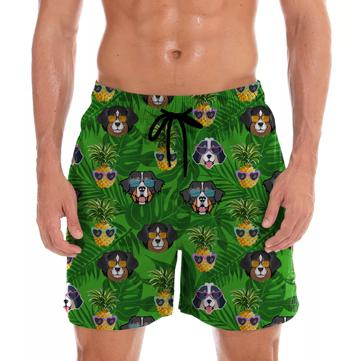 Bernese Mountain - Aloha Hawaiian Shorts V2