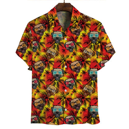 Chemise Aloha Hawaiian Border Terrier V2