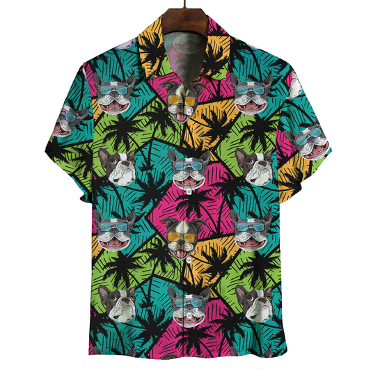 Aloha Hawaiian Boston Terrier Shirt V1