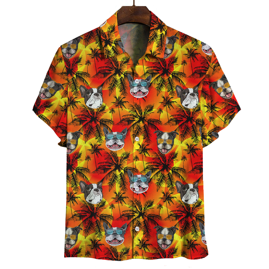 Aloha Hawaiian Boston Terrier Shirt V2