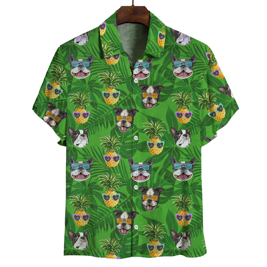Aloha Hawaiian Boston Terrier Shirt V3