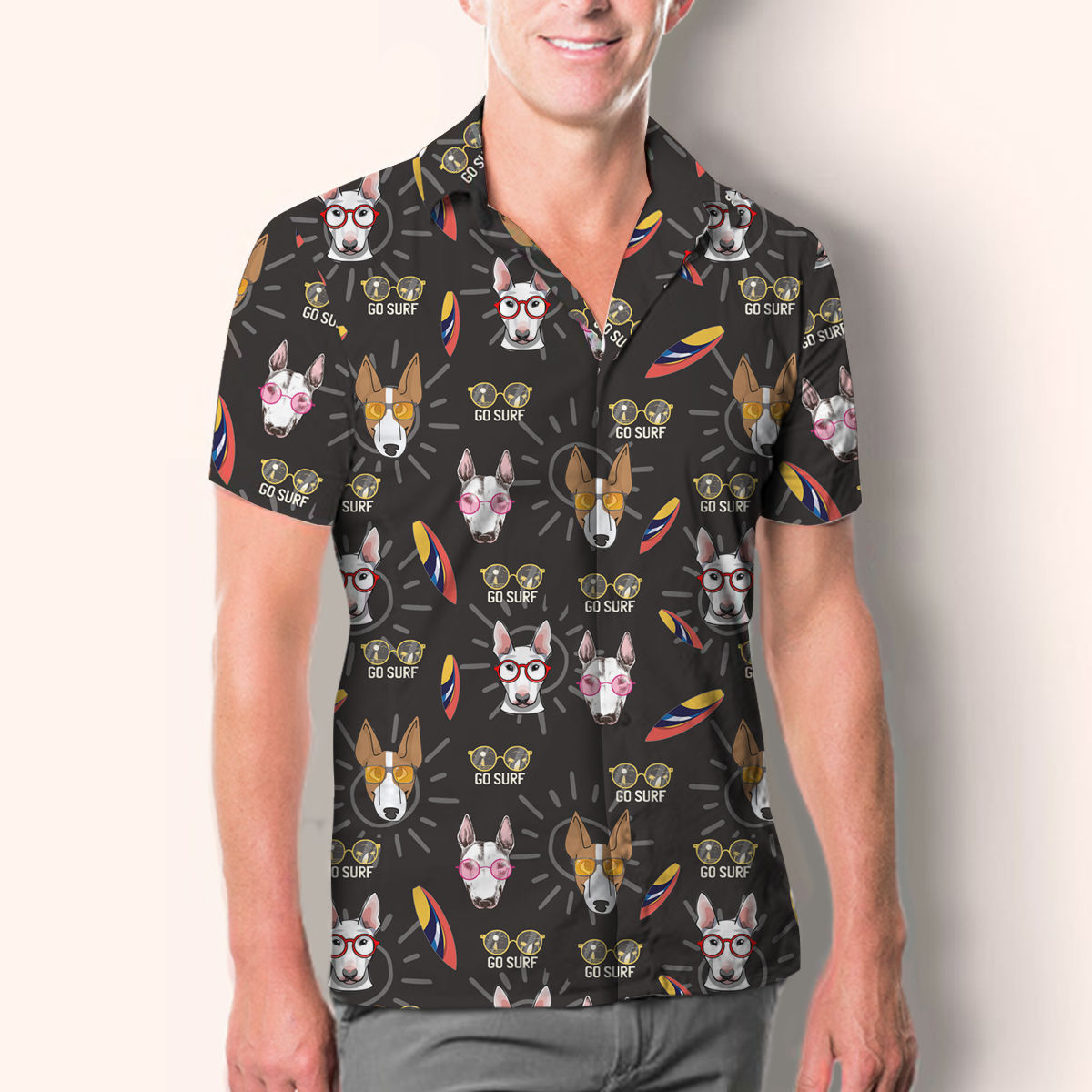 Aloha Hawaiian Bull Terrier Shirt V3