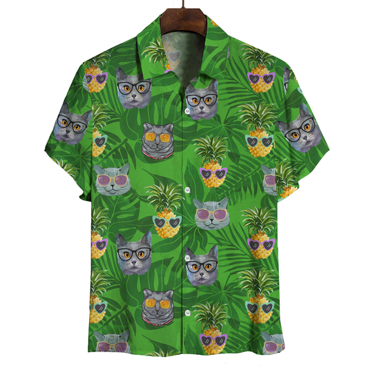 Aloha Hawaiian Chartreux Cat Shirt V2