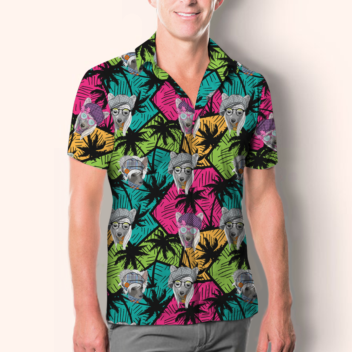 Chemise chinoise à crête hawaïenne Aloha V1