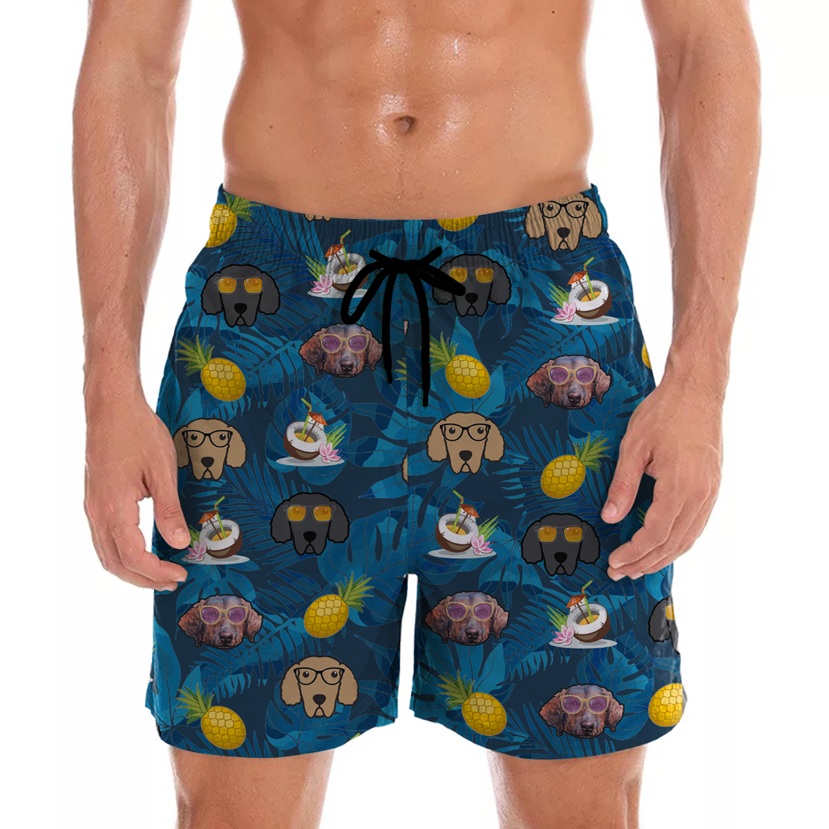 Curly Coated Retriever - Aloha Hawaiian Shorts V2