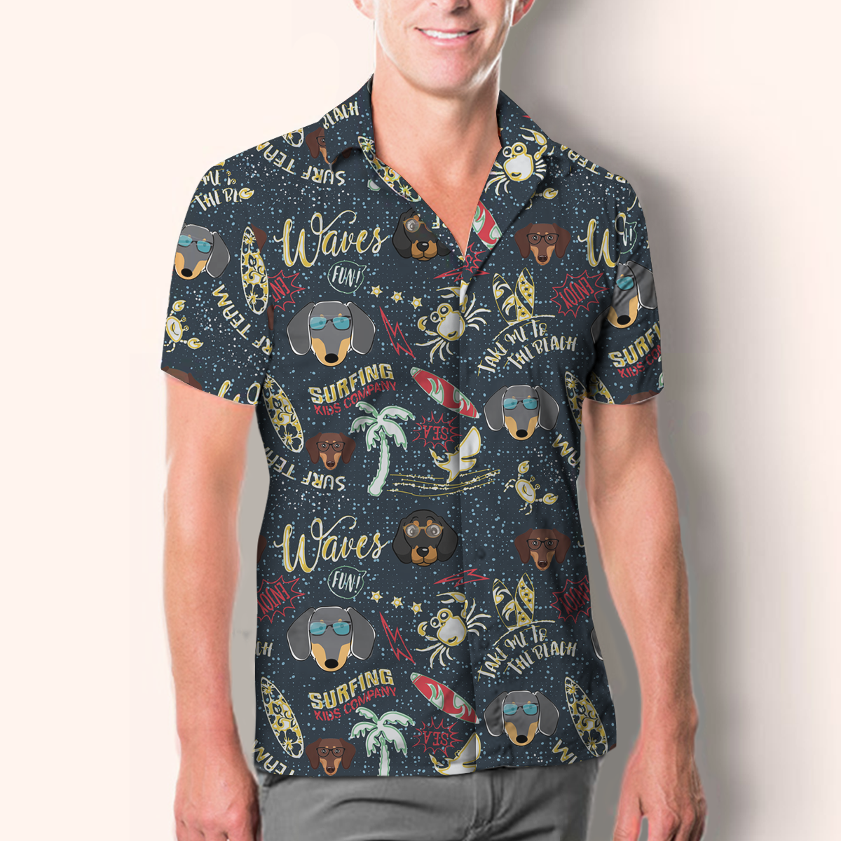 Aloha Hawaiian Dackel Shirt V3