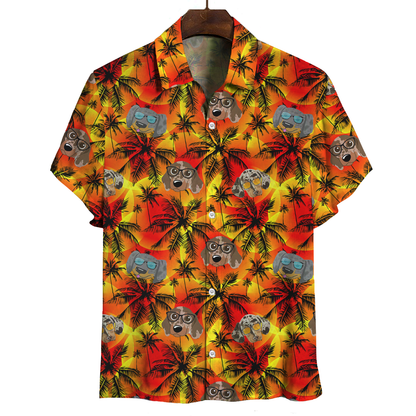 Aloha Hawaiian Dapple Dachshund Shirt V1