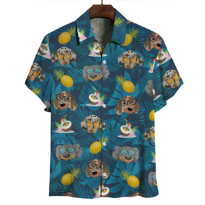 Aloha Hawaiian Dapple Dackel Shirt V2
