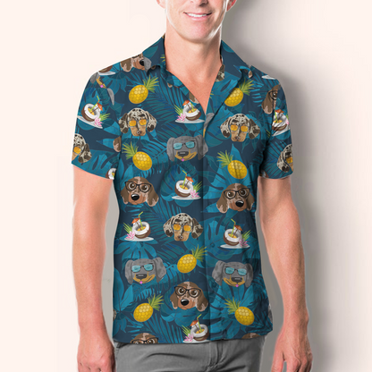 Aloha Hawaiian Dapple Dachshund Shirt V2