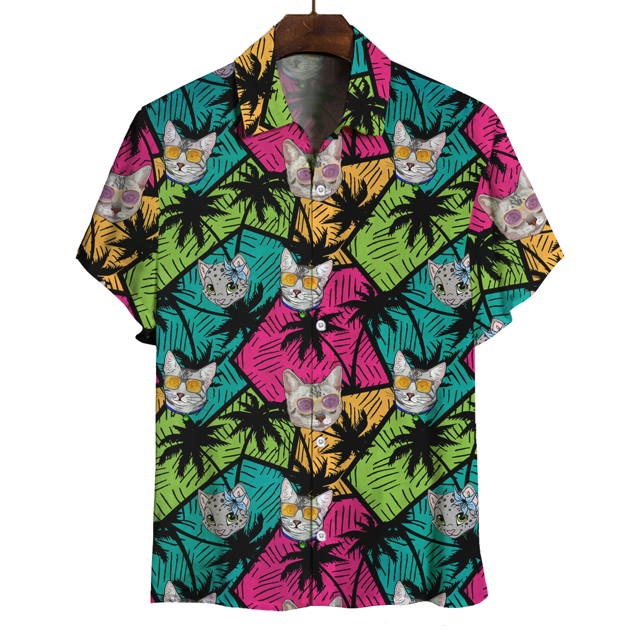 Aloha Hawaiian Egyptian Mau Cat Shirt V1