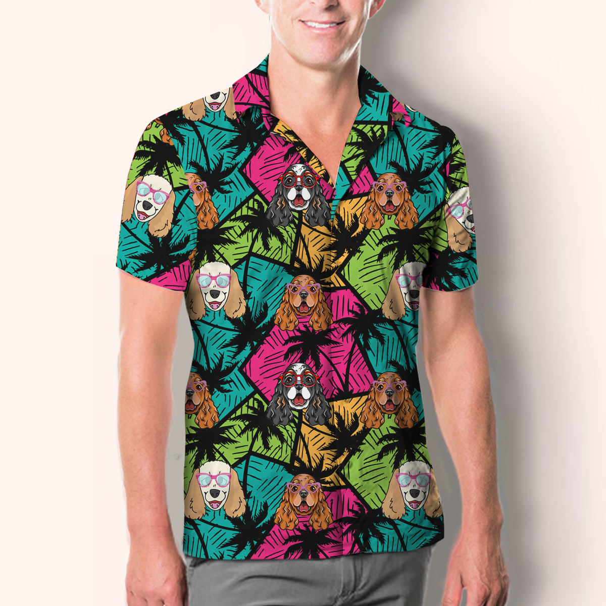 Aloha Hawaiian English Cocker Spaniel Shirt V1