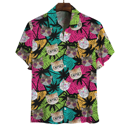 Aloha Hawaiianisches exotisches Katzenshirt V1