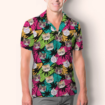 Aloha Hawaiianisches exotisches Katzenshirt V1