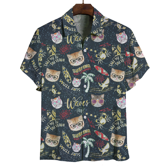 Aloha Hawaiian Exotic Cat Shirt V2