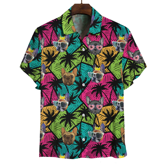 Aloha Hawaiihemd mit französischer Bulldogge V1