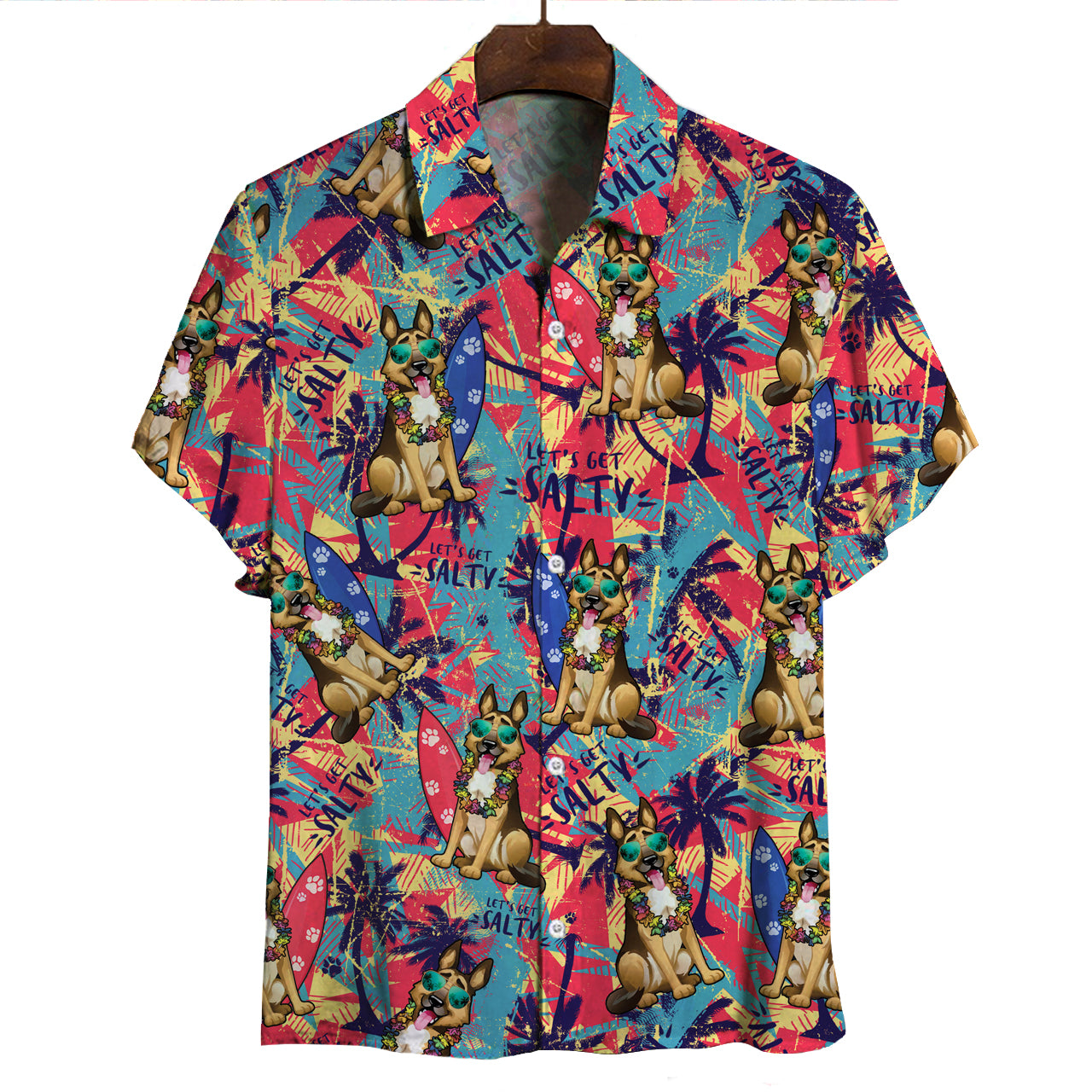 Chemise de berger allemand hawaïen Aloha V2