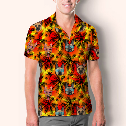Aloha Hawaiian German Shepherd Shirt V4
