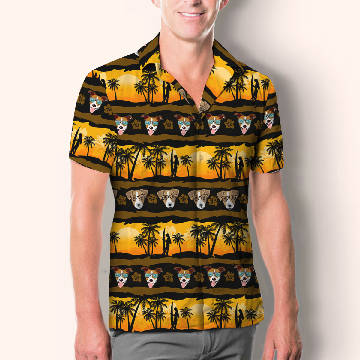 Aloha Hawaiian Jack Russell Terrier Shirt V1