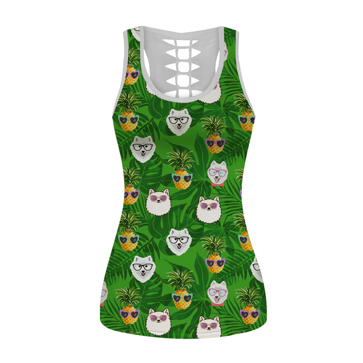 Débardeur Spitz japonais hawaïen Aloha V2