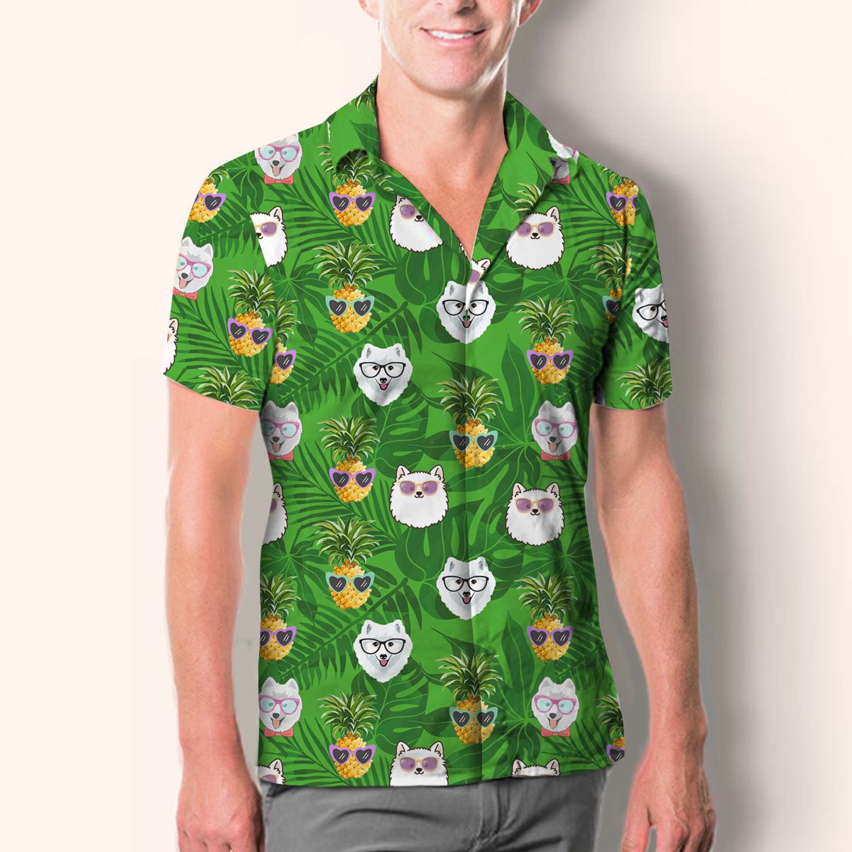 Aloha Hawaiian Japanese Spitz Shirt V2