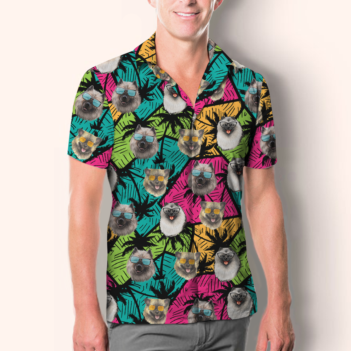 Aloha Hawaiian Keeshond Shirt V1