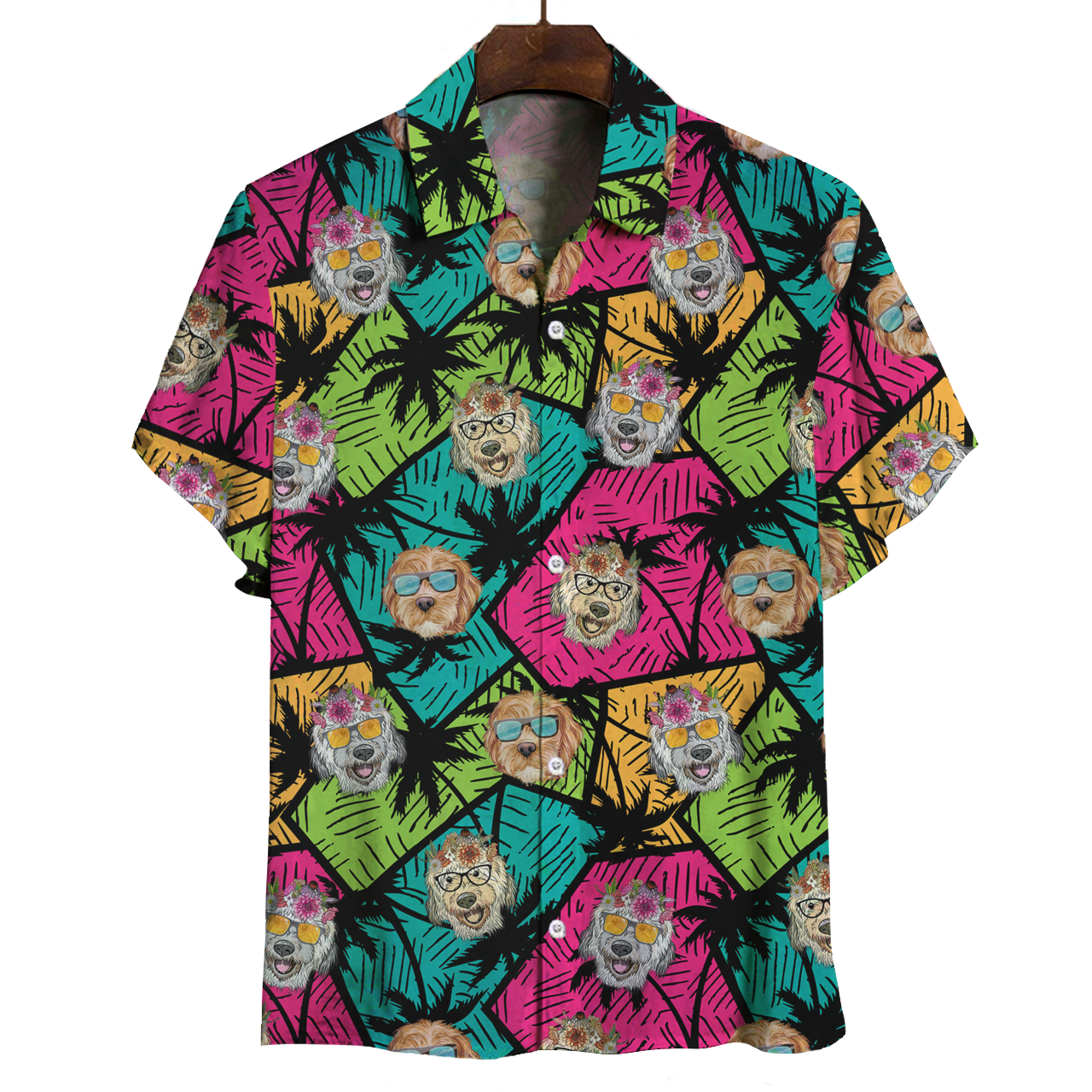 Chemise Labradoodle hawaïenne Aloha V2