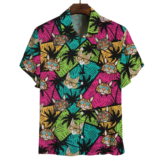 Aloha Hawaiian Maine Coon Cat Shirt V1