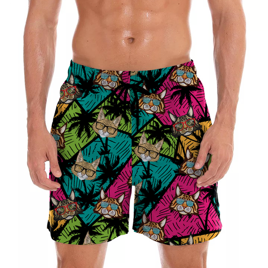 Maine-Coon-Katze – Aloha Hawaii-Shorts V1