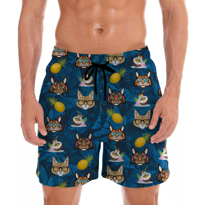 Maine-Coon-Katze – Aloha Hawaii-Shorts V2