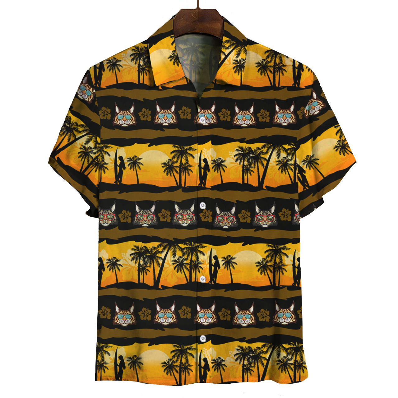Aloha Hawaiian Maine Coon Katzenshirt V3
