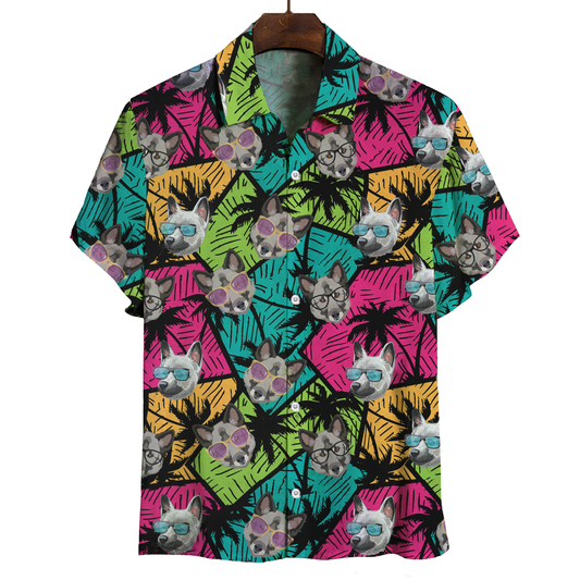 Aloha Hawaiian Norwegian Elkhound Shirt V1