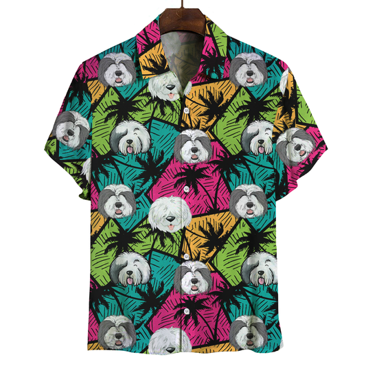 Aloha Hawaiian Old English Sheepdog Shirt V1