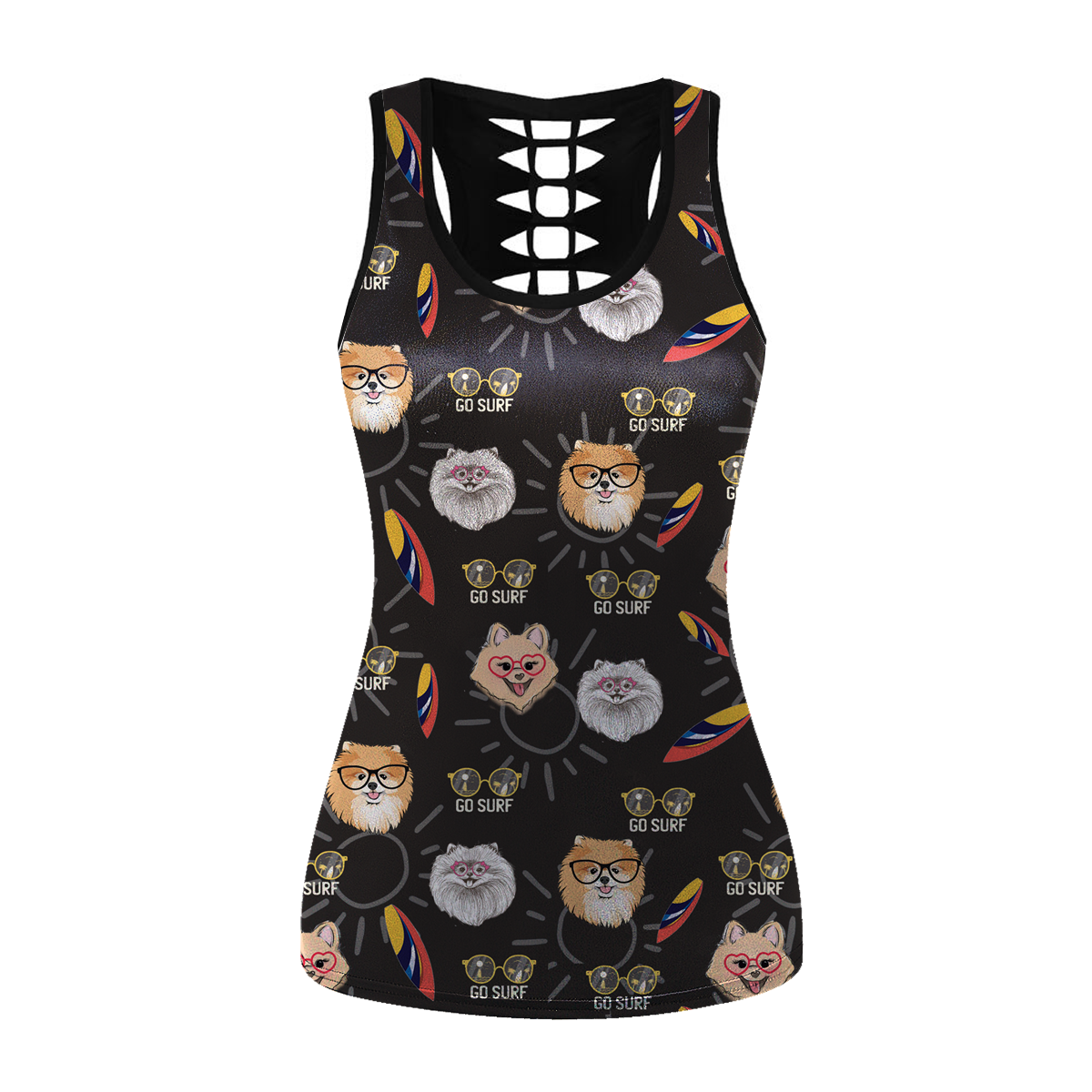 Aloha Hawaiianisches Pomeranian Tank Top V1