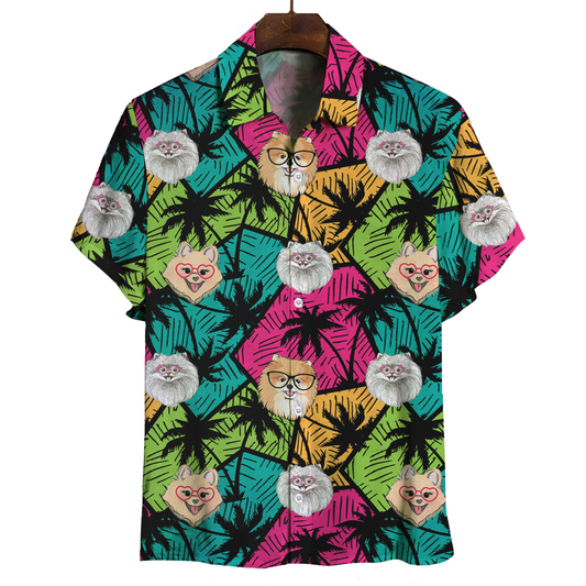 Aloha Hawaiianisches Pomeranian Shirt V3