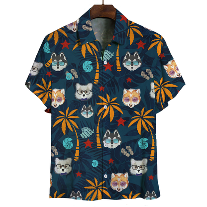 Aloha Hawaiian Pomsky Shirt V2