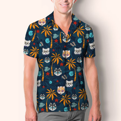 Aloha Hawaiian Pomsky Shirt V2