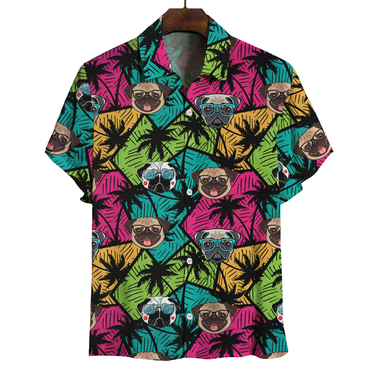 Aloha Hawaiian Pug Shirt V1