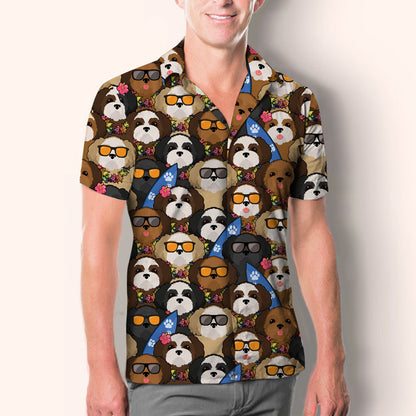 Aloha Hawaiian Shih Tzu Shirt V4