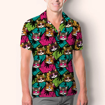 Aloha Hawaiian Siberian Cat Shirt V1